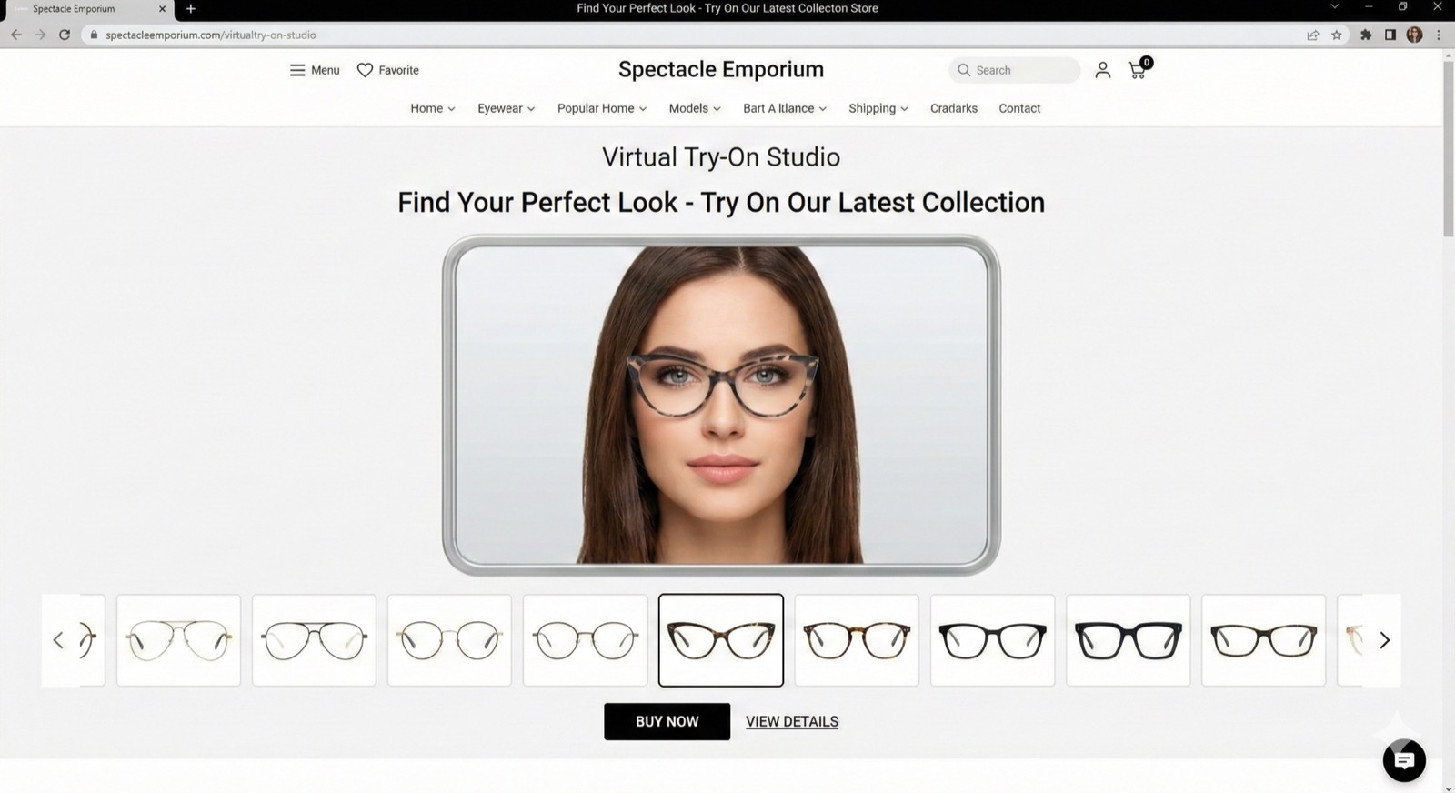 Capture d'écran de l'application d'essayage virtuel 1